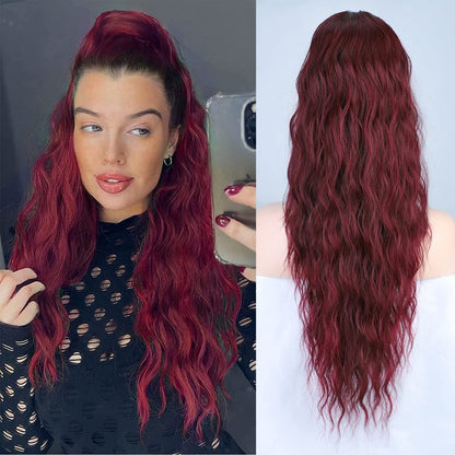 🩷Curly Wavy Frizzy Hair Extension with Ponytail