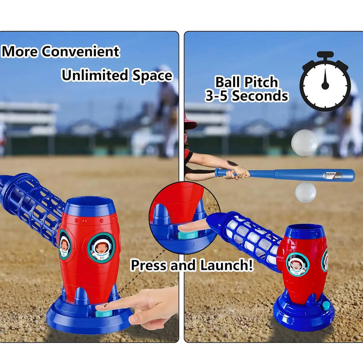 ⚡ HOT DEAL:🚀 Kids' Space Baseball Launcher: Active Fun That Beats Screen Time!