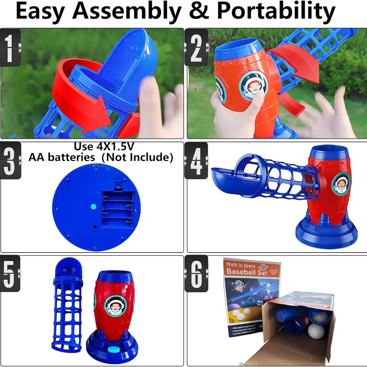 ⚡ HOT DEAL:🚀 Kids' Space Baseball Launcher: Active Fun That Beats Screen Time!